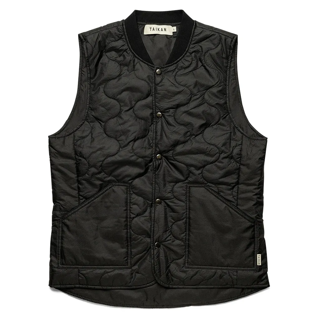 Quilted Vest - Black