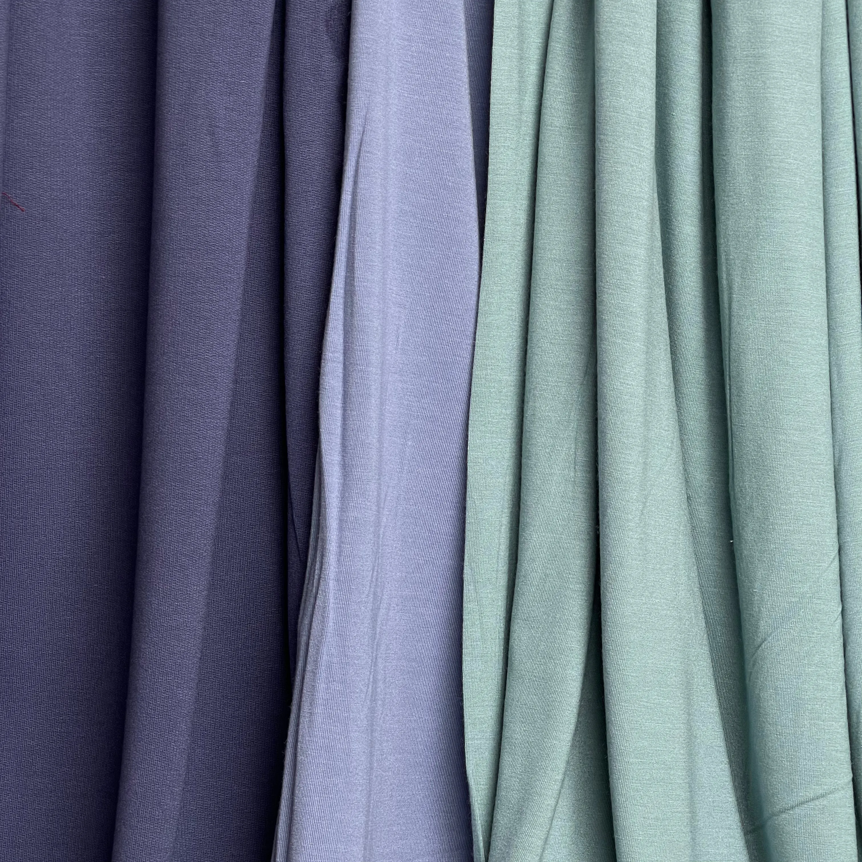 REMNANT 2.43 Metres - Splendour Modal French Terry in Denim Blue