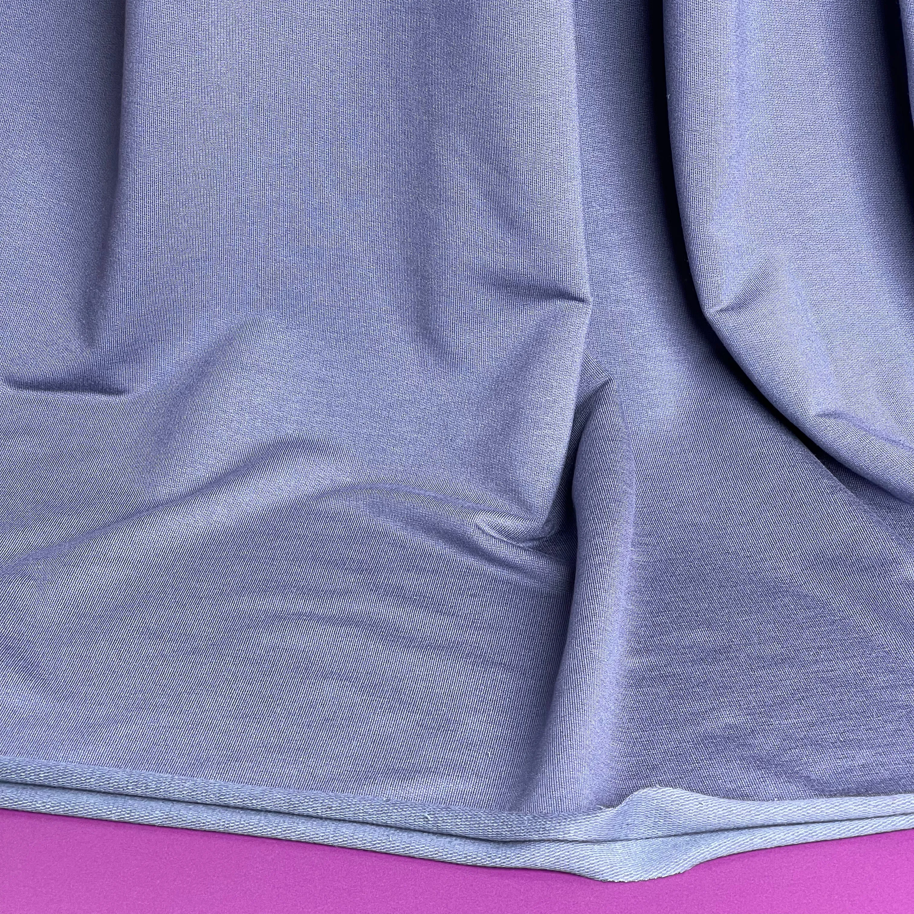 REMNANT 2.43 Metres - Splendour Modal French Terry in Denim Blue