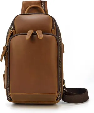 Retro Chest Bag Multi-functional Crossbody Bag Shoulder Bag Large Capacity Backpack