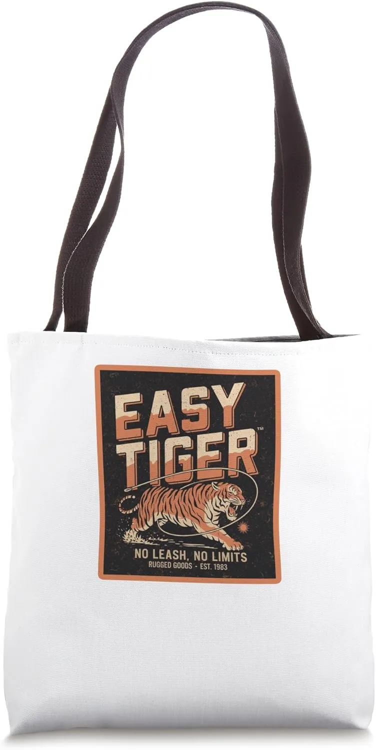 Retro Easy Tiger No Leash Tote Bag