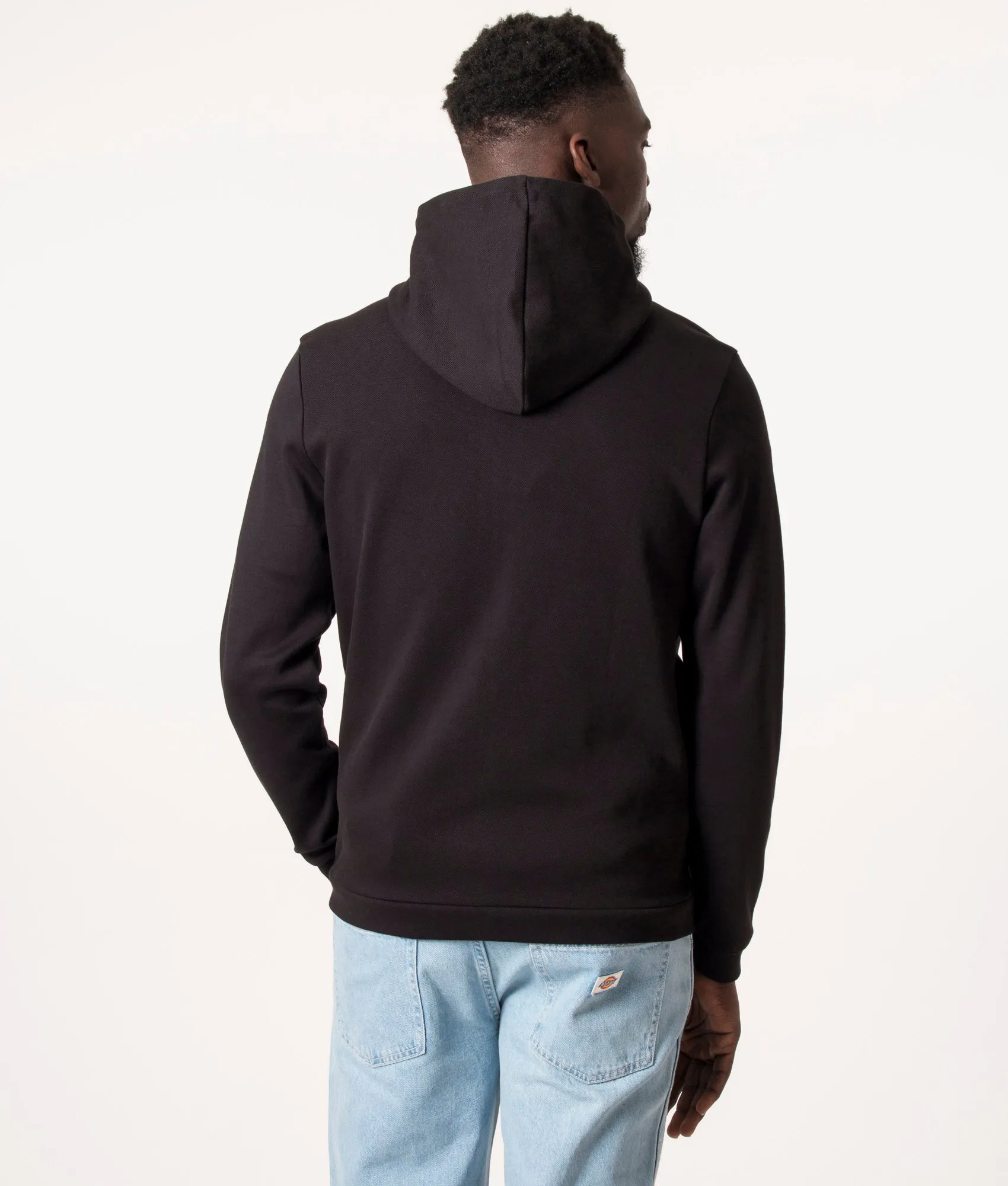 Saggy Curved Logo Zip Through Hoodie