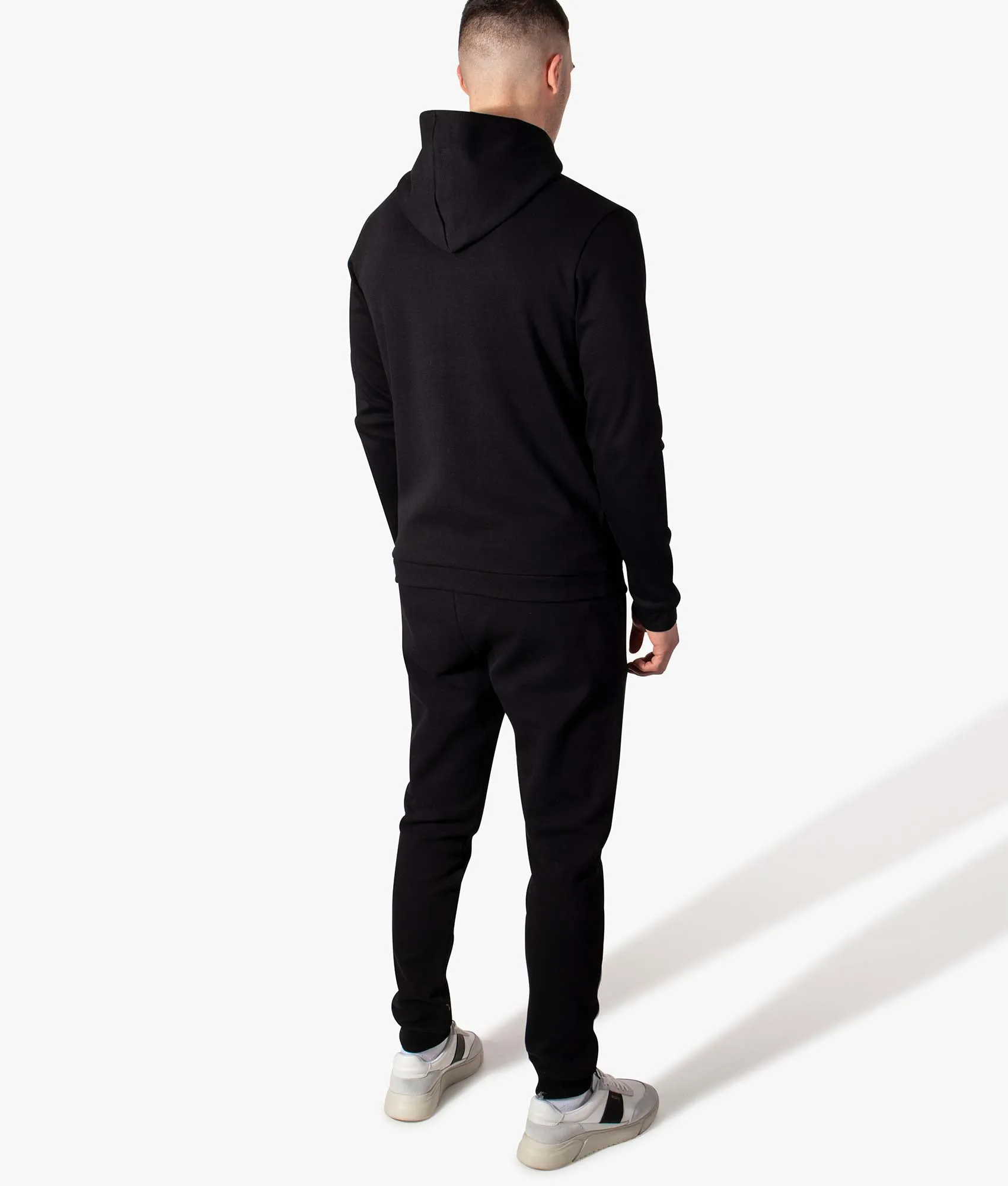Saggy Curved Logo Zip Through Hoodie