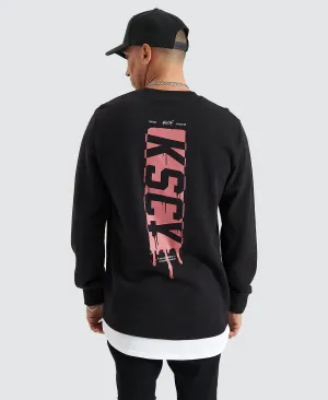 Santa Ana Layered Dual Curved Sweater Jet Black