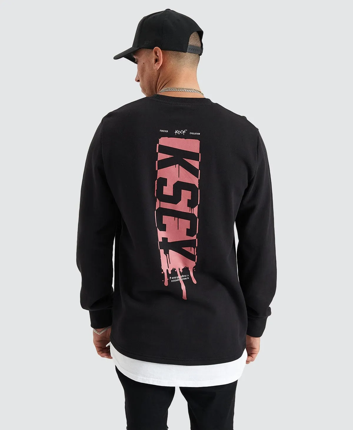 Santa Ana Layered Dual Curved Sweater Jet Black