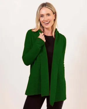 See Saw Luxe Merino Shawl Collar Cardigan in Khaki