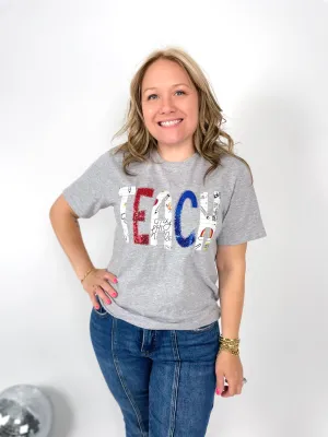 Sequin TEACH Tee
