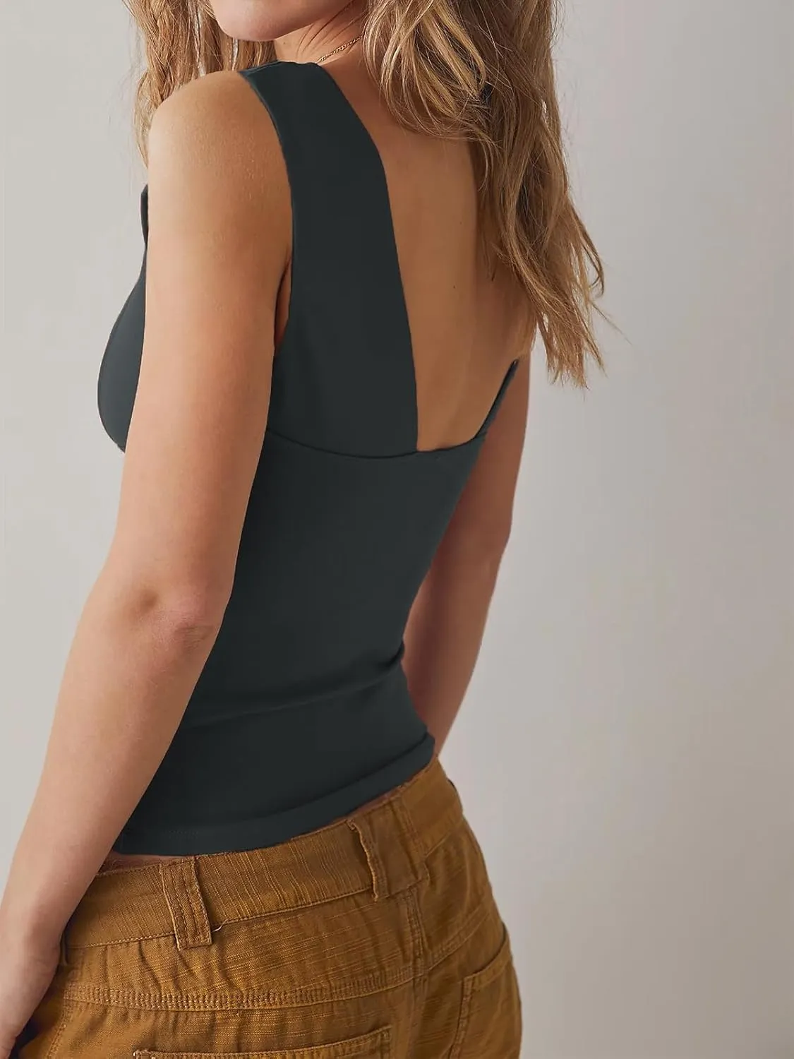 Sexy Corest Tops for Women - Backless Tank Top Deep V Workout Plunge Going Out Summer Trendy