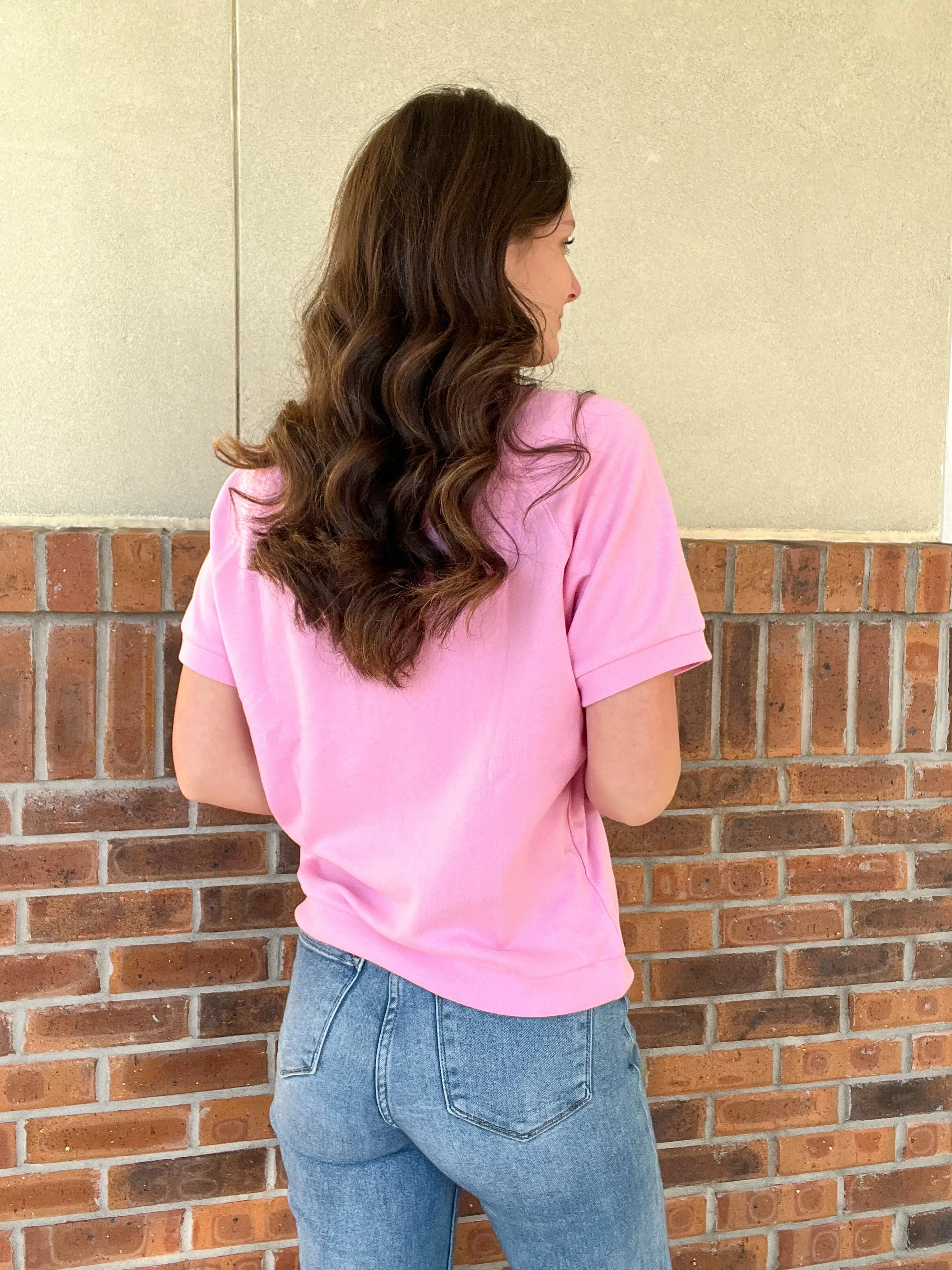 Shiraleah Flag Short Sleeve Sweatshirt