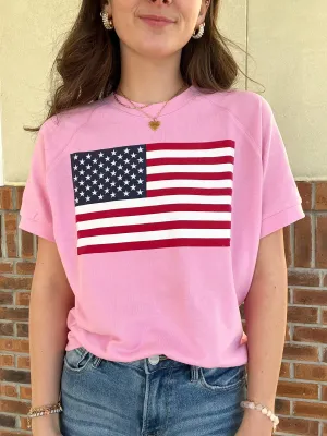 Shiraleah Flag Short Sleeve Sweatshirt