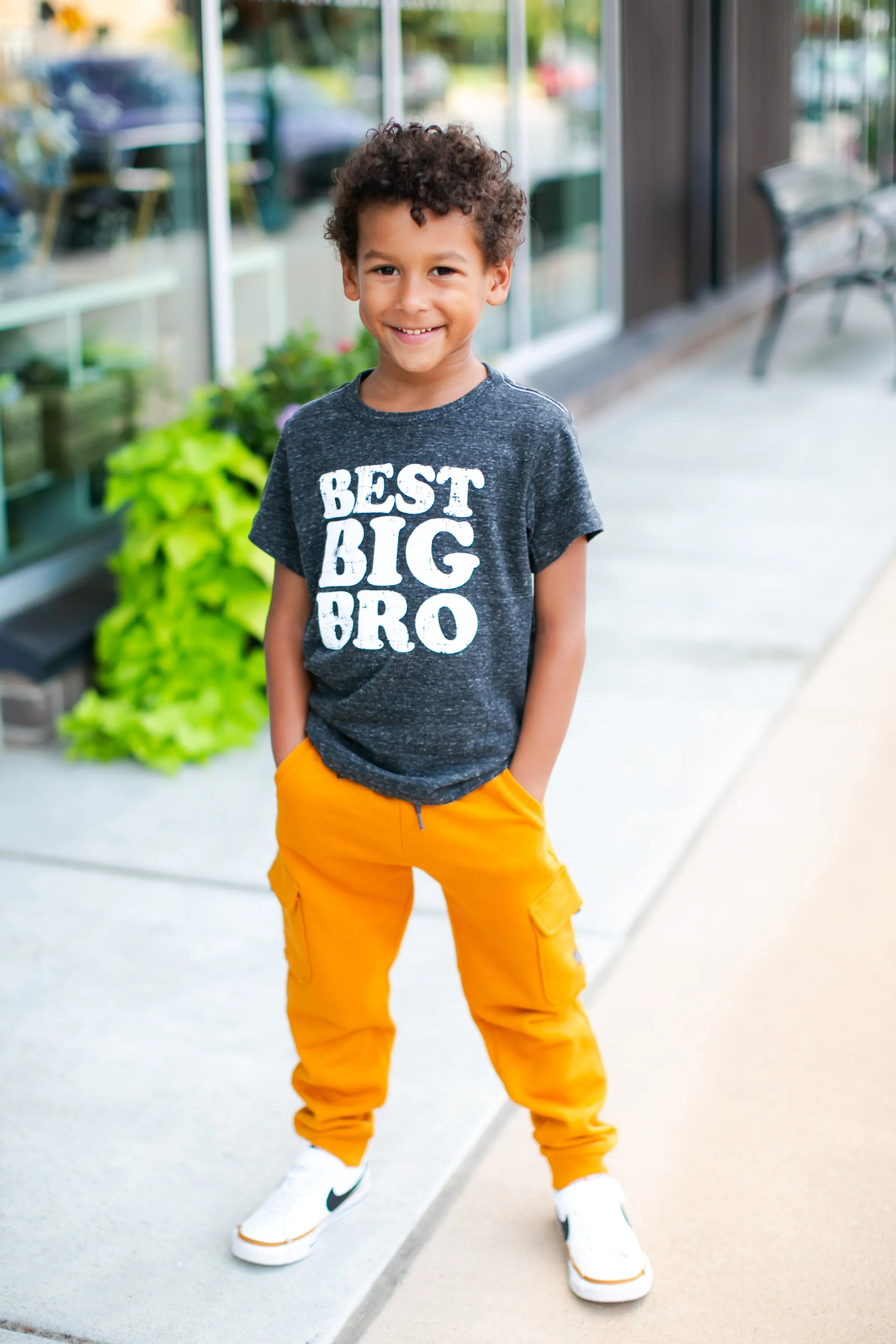 SILAS - Best Big Bro Tee in Charcoal