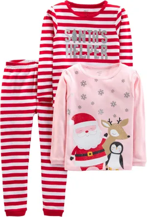 Simple Joys by Carter's Baby 3-Piece Snug-fit Cotton Holiday Pajama Set