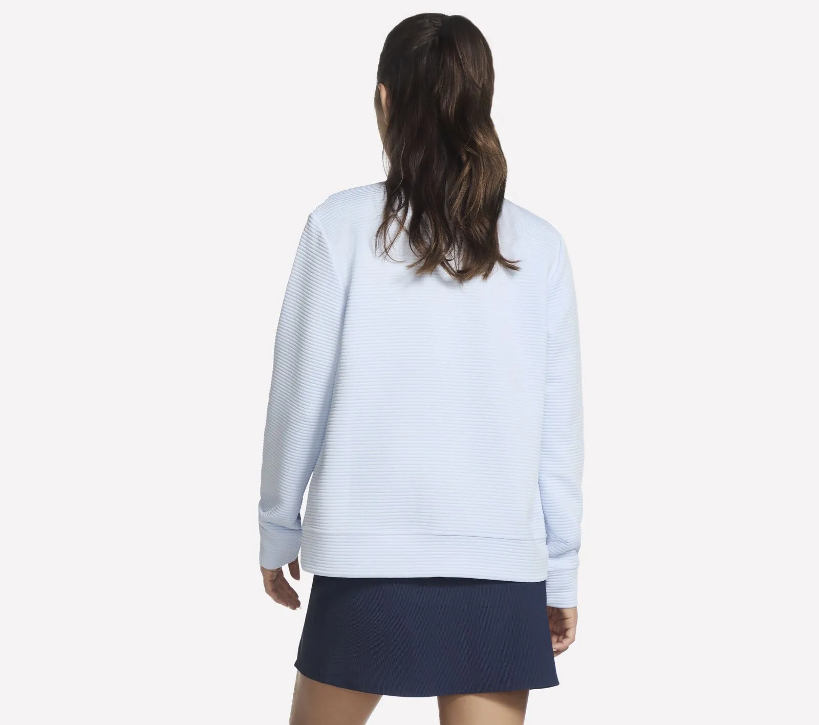 Skechers: The Hoodless Hoodie GO WALK Everywhere Jacket in Blue/Silver