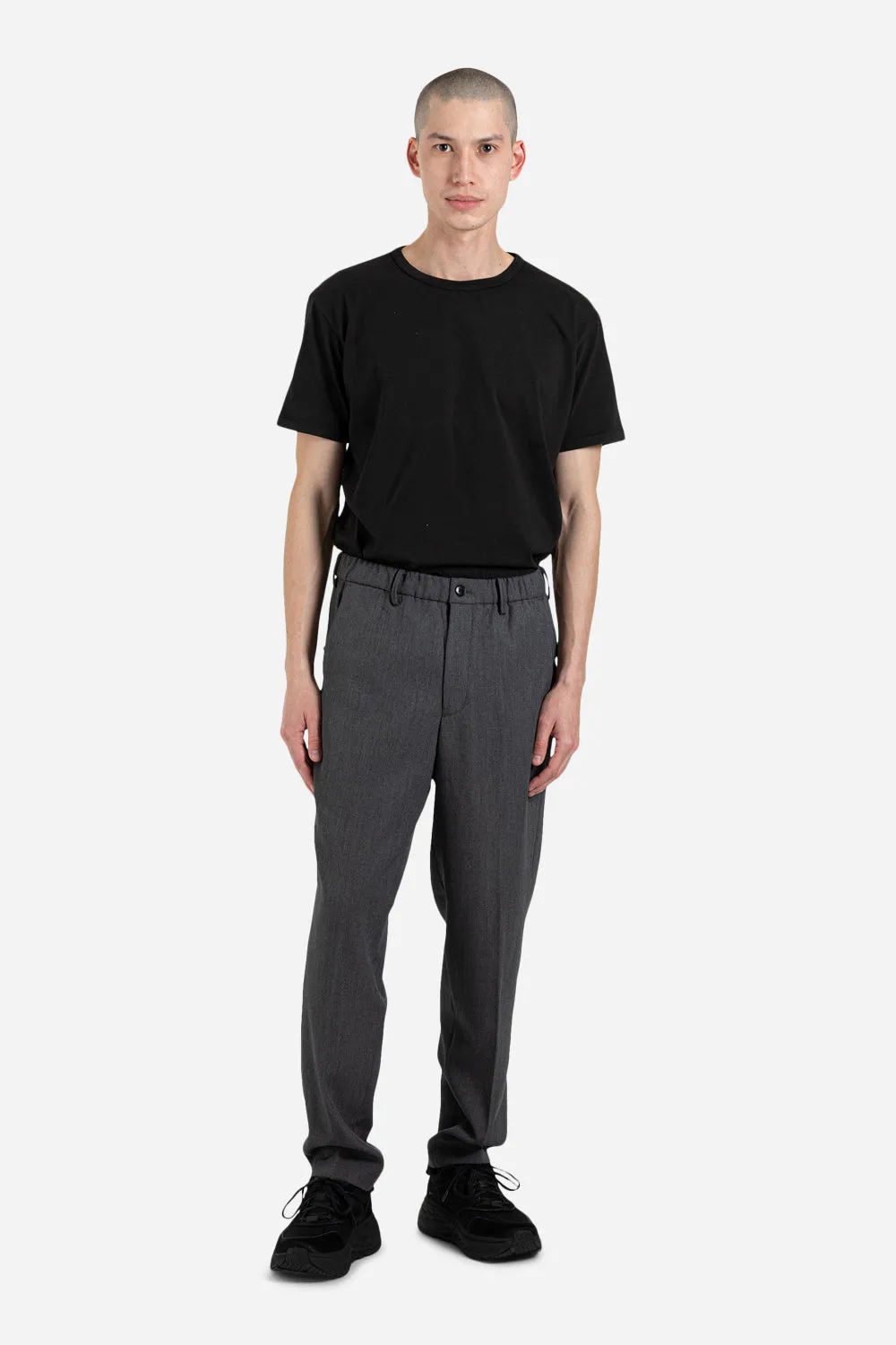 Slim Easy Wool Pants - Mix Gray