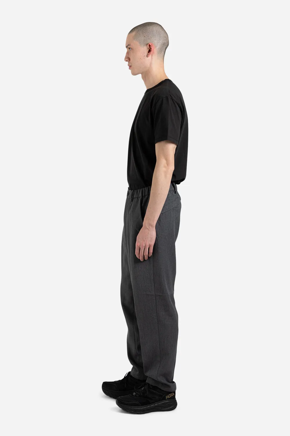 Slim Easy Wool Pants - Mix Gray