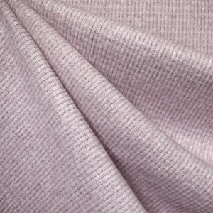 Soft Brushed Waffle Sweater Knit Mauve SY