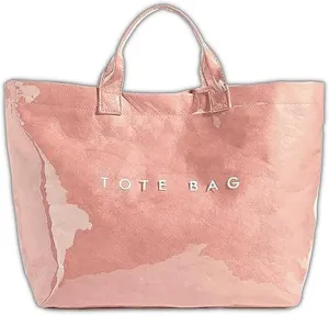 Stellaya Womens Letters Print Tote Bag, Women's PVC Kraft Paper Tote Bag, Large Shopping Hobo Handbag