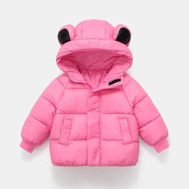 Teddy Bear Girl's Elegant Cotton Hooded