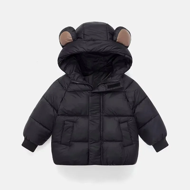 Teddy Bear Girl's Elegant Cotton Hooded