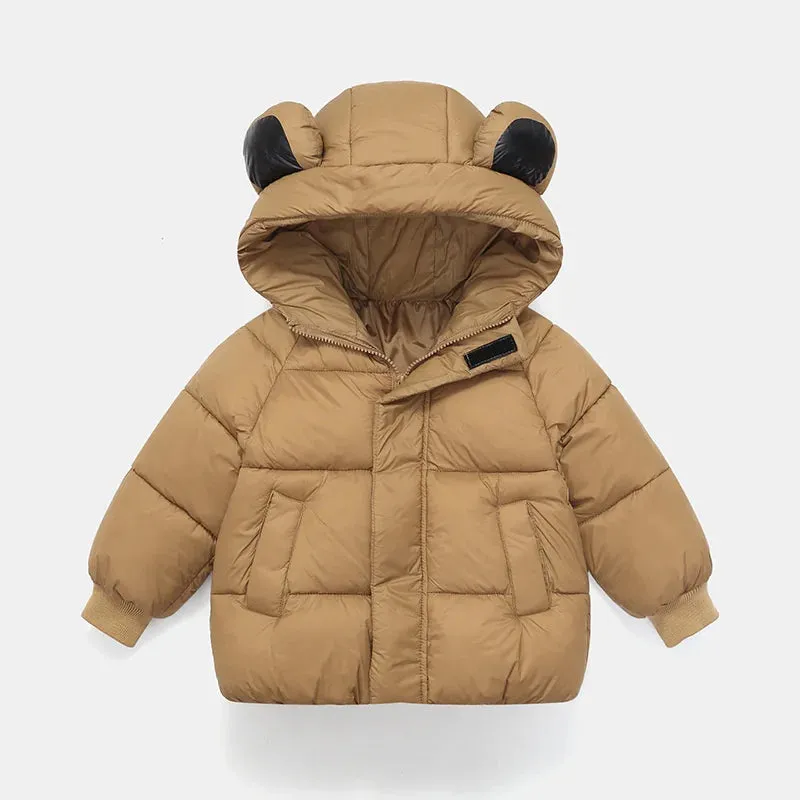Teddy Bear Girl's Elegant Cotton Hooded