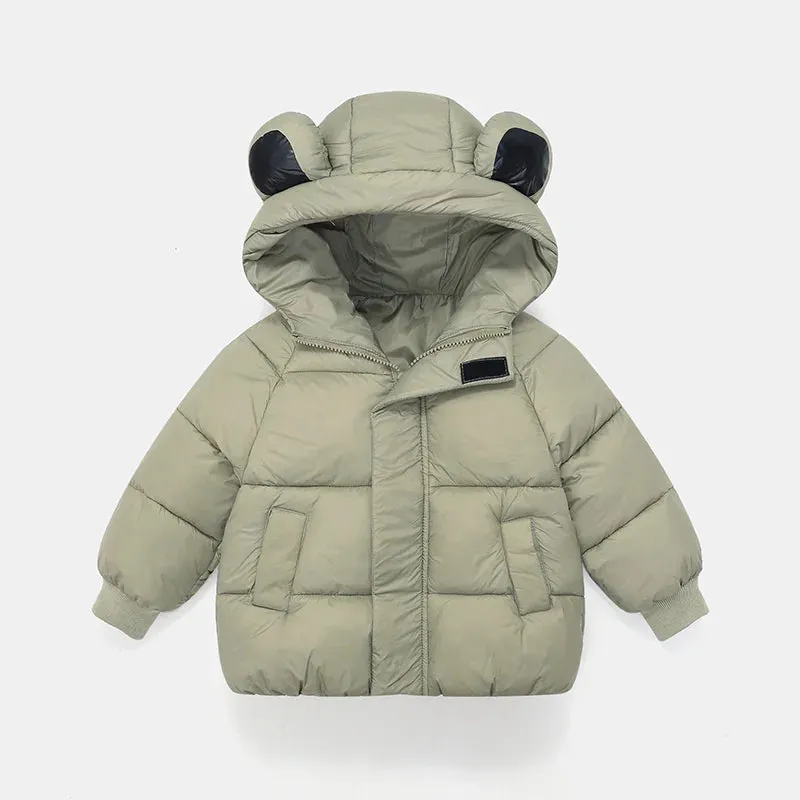 Teddy Bear Girl's Elegant Cotton Hooded