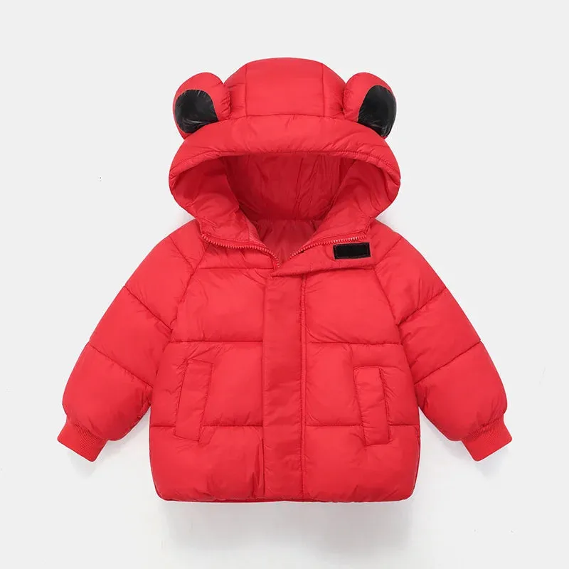 Teddy Bear Girl's Elegant Cotton Hooded