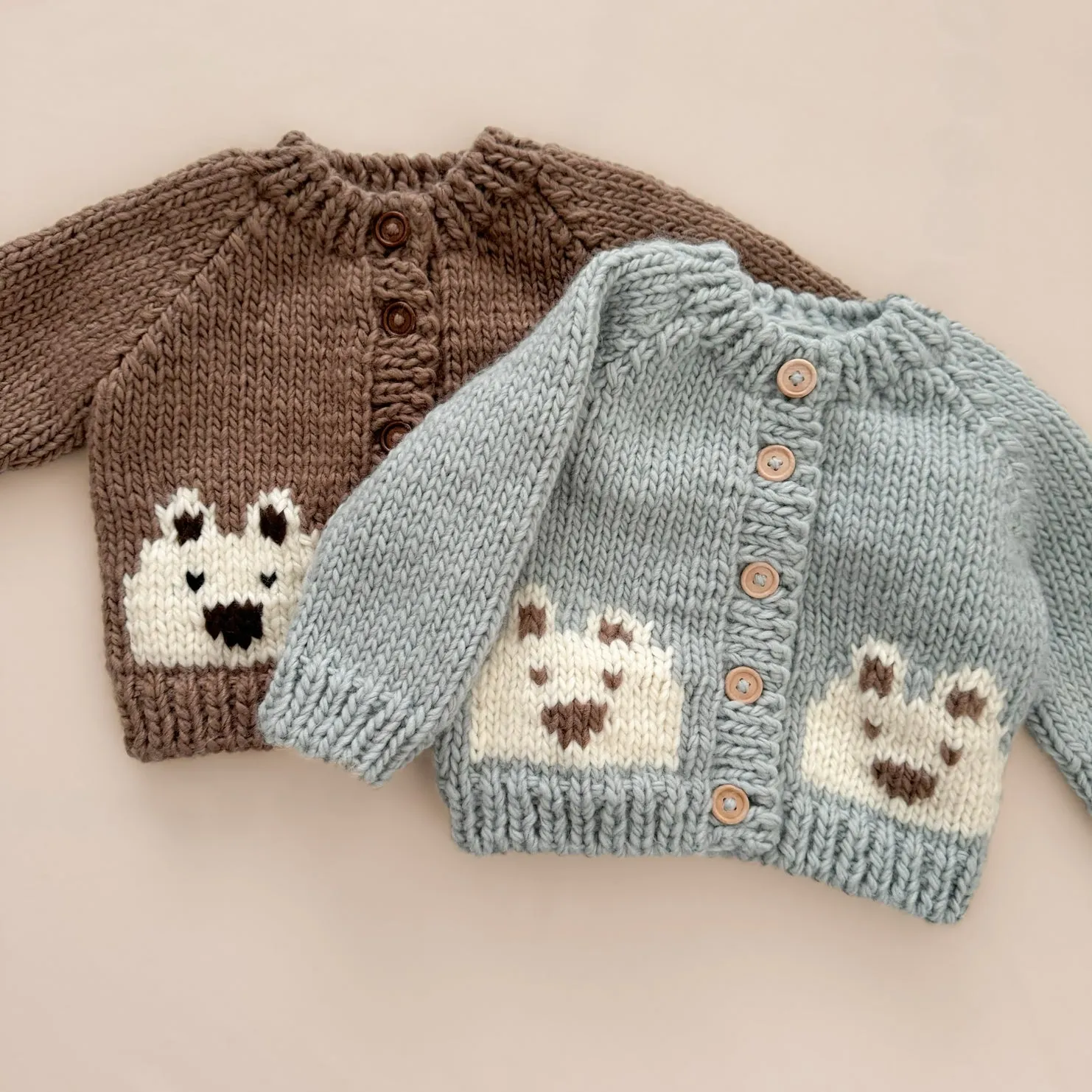 The Blueberry Hill Bear Cardigan ~ Bowie Grey