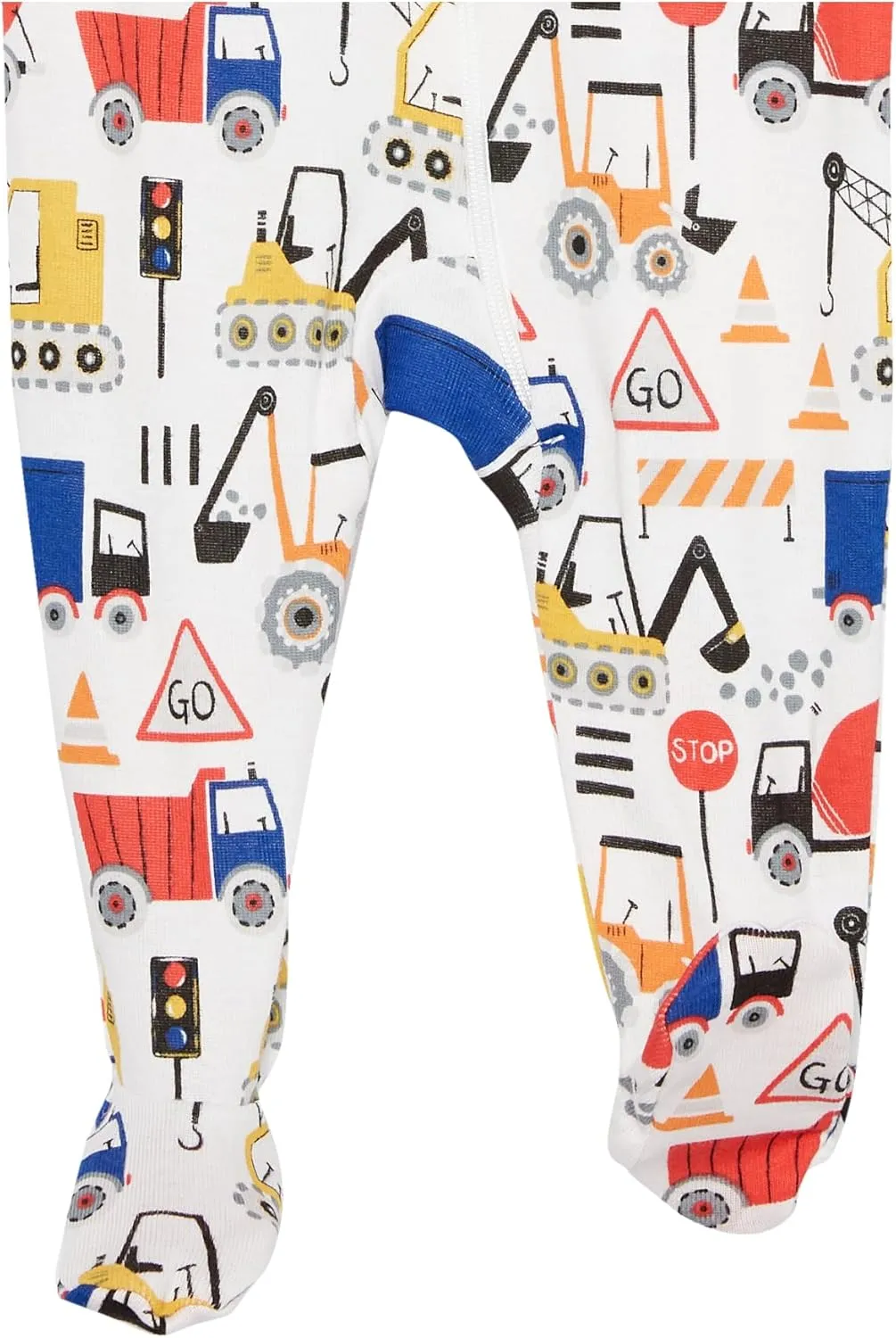 The Children's Place Baby Boys' and Toddler Snug Fit 100% Cotton Zip-Front One Piece Footed Pajamas 2-Pack