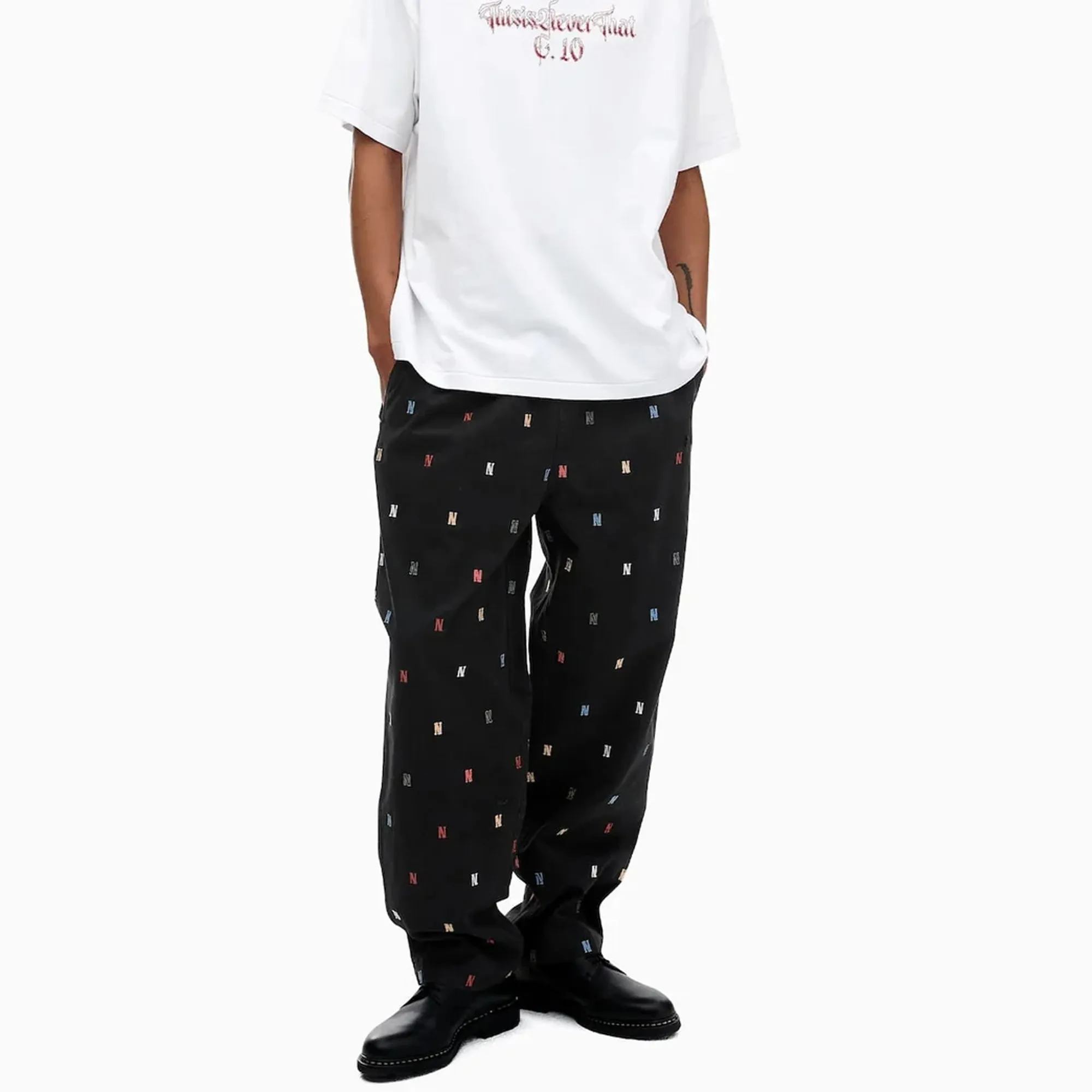 Thisisneverthat Mens Embroidered Easy Pants