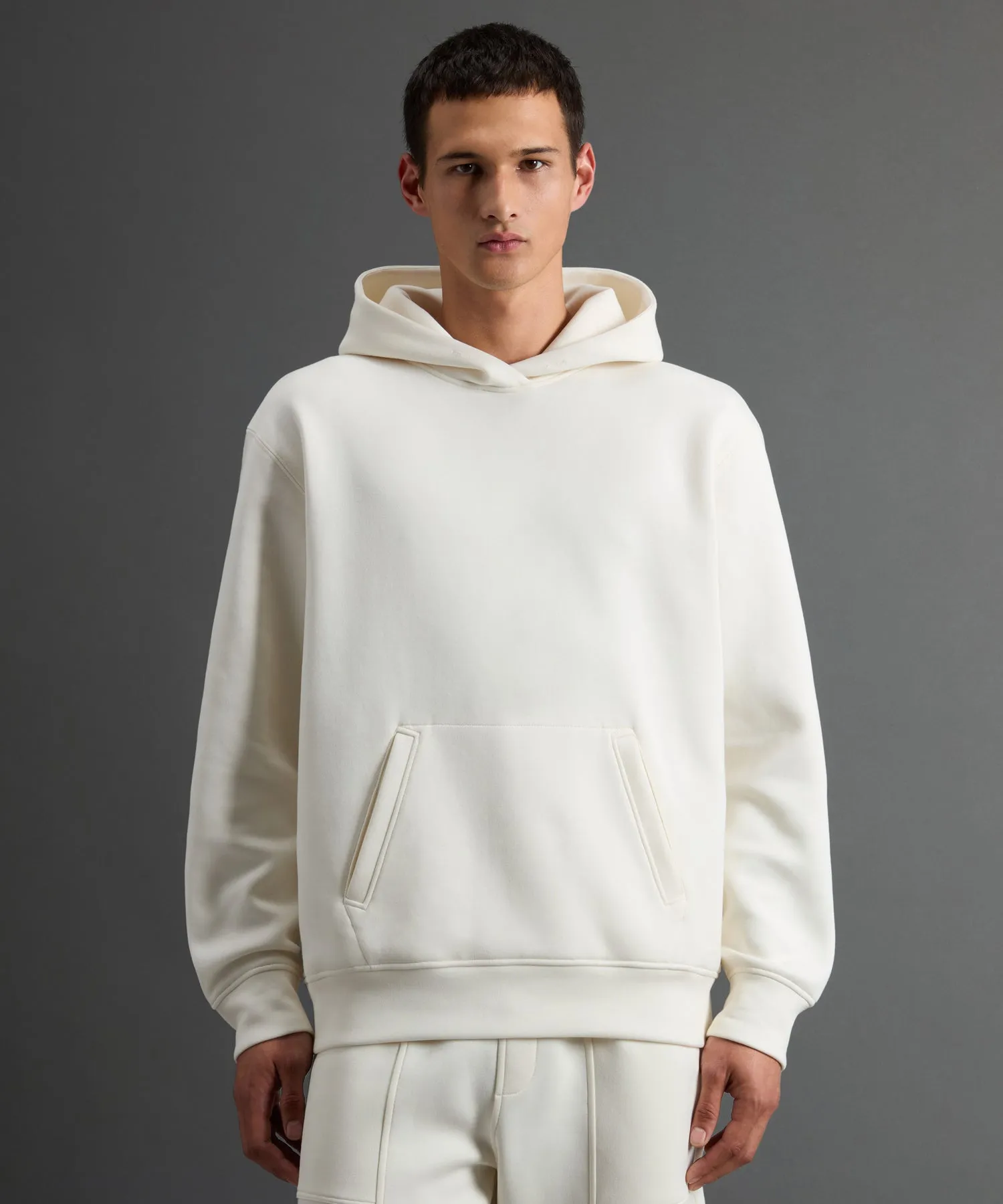 Todd Snyder X Woolrich Luxe Tech Hoodie in Cream