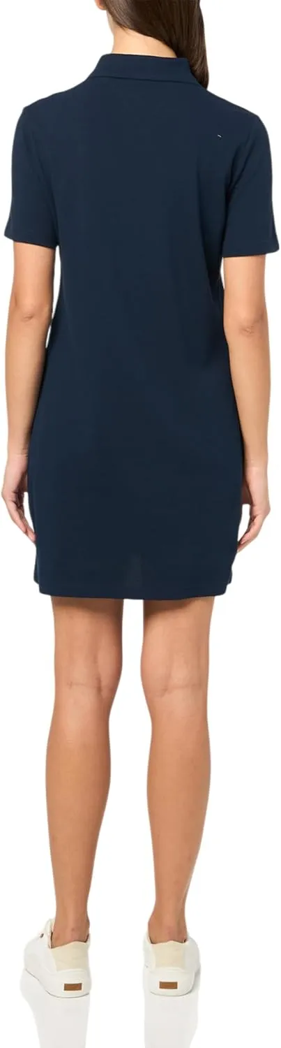 Tommy Jeans Women's Casual Mini Polo Shirt Dress with Logo Detail