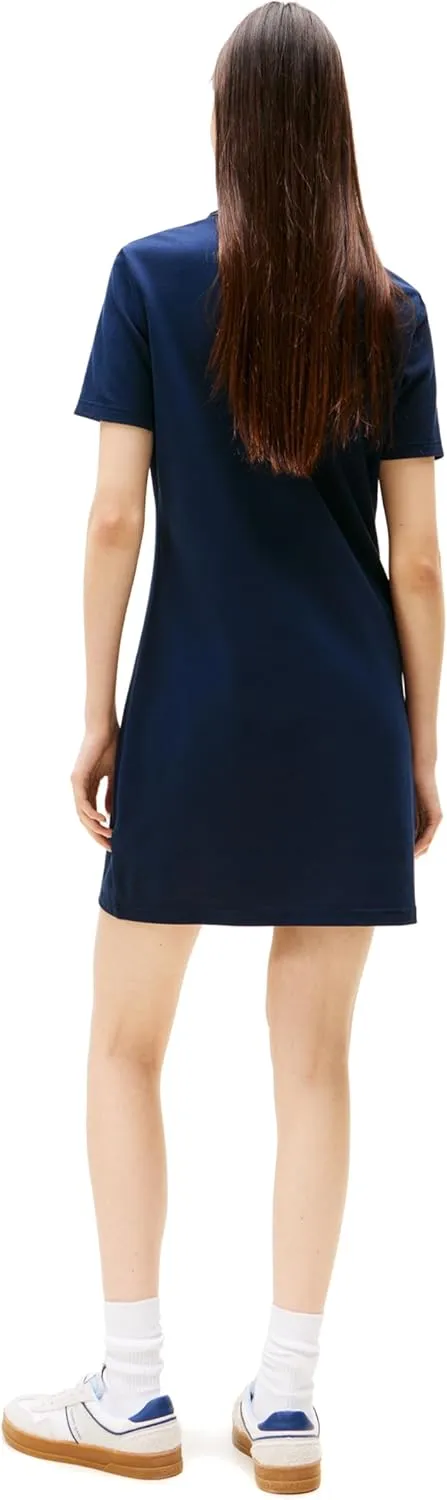 Tommy Jeans Women's Casual Mini Polo Shirt Dress with Logo Detail