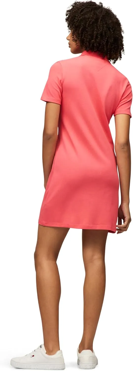 Tommy Jeans Women's Casual Mini Polo Shirt Dress with Logo Detail