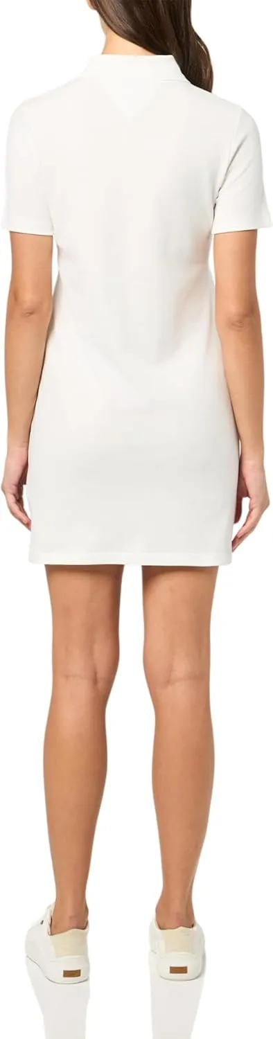 Tommy Jeans Women's Casual Mini Polo Shirt Dress with Logo Detail