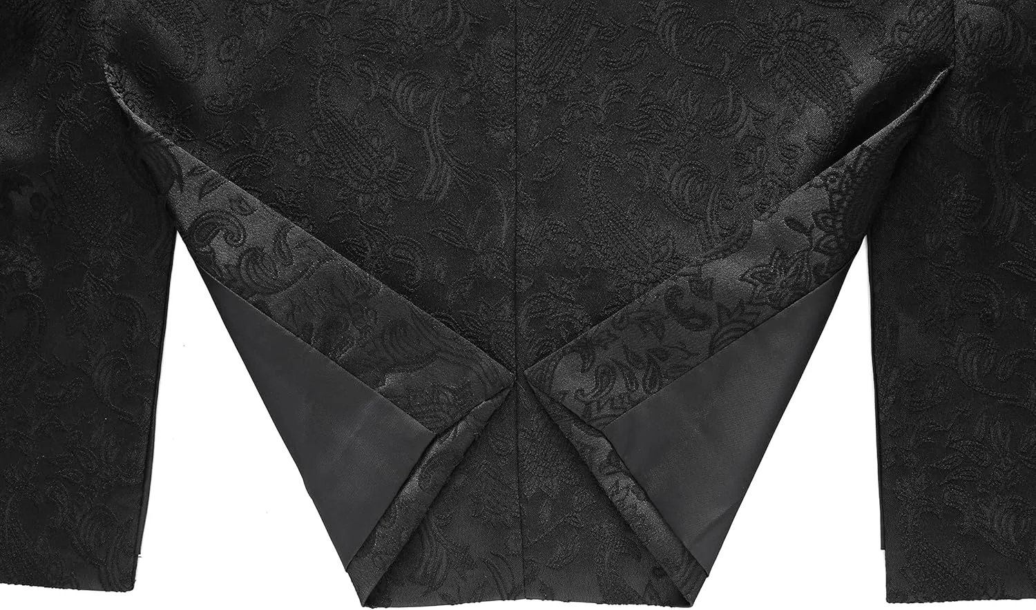 UNINUKOO Mens Suit 3 Piece Tuxedo for Men Paisley Floral Peak Lapel Double Breasted Blazer Vest Pants Set