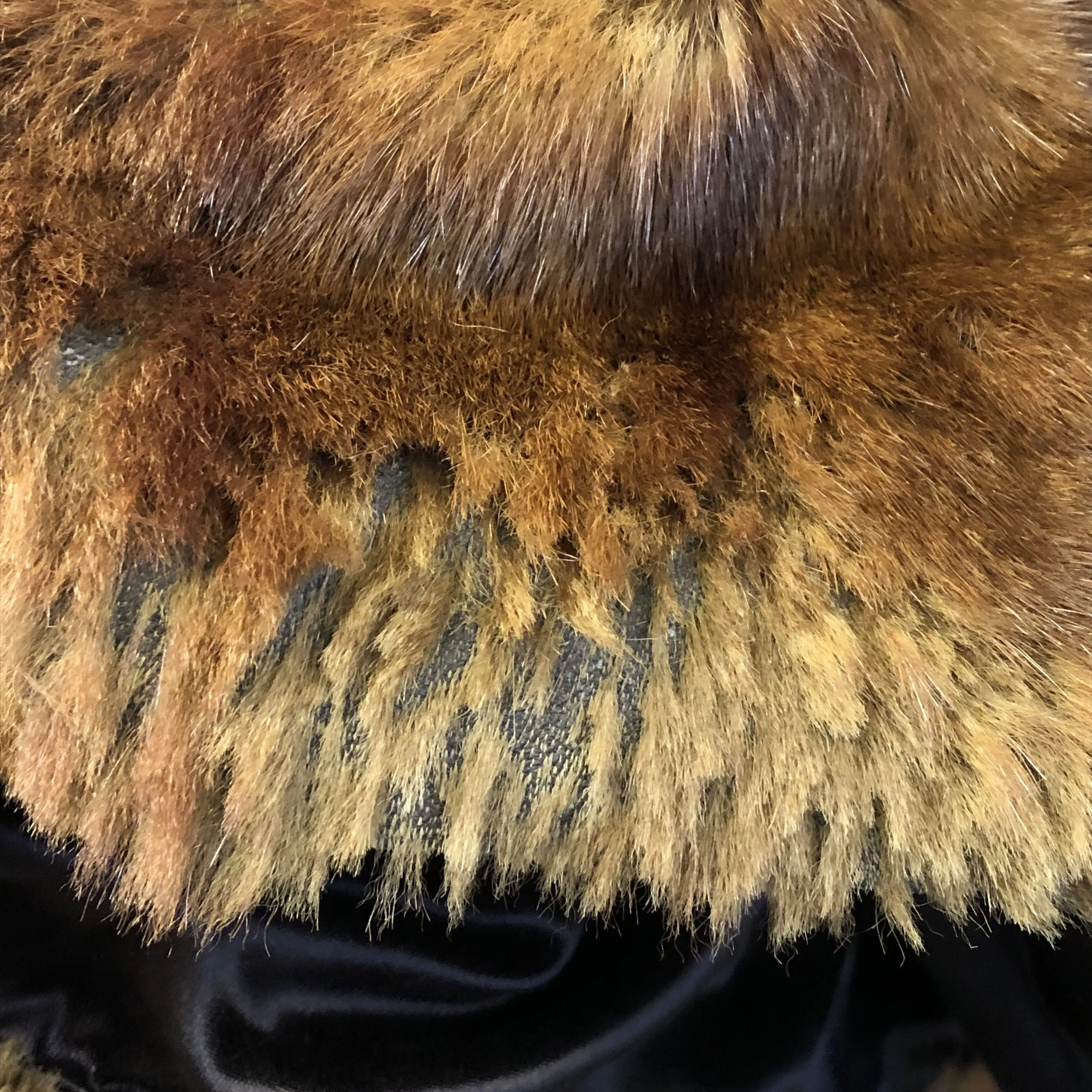 Vintage 1950s Women's Long Chestnut Brown Elegant Pocketed Mink Fur Coat