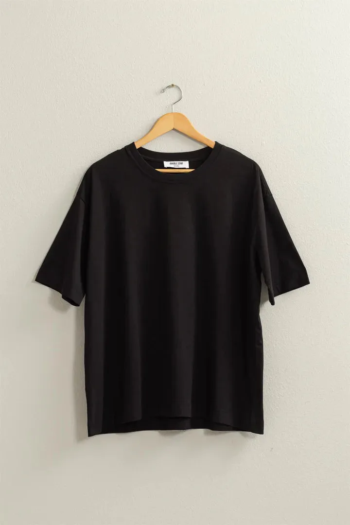 Violet Oversized T-Shirt In Black