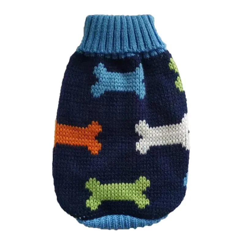 Warm Knitted Dog Sweater - Winter Clothes for Small & Medium Dogs