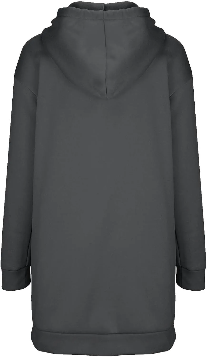 Women Hoodie Dress Solid Sweatshirt Long Sleeve Drawstring Hooded Pullover Winter Trendy Sport Dress with Pockets