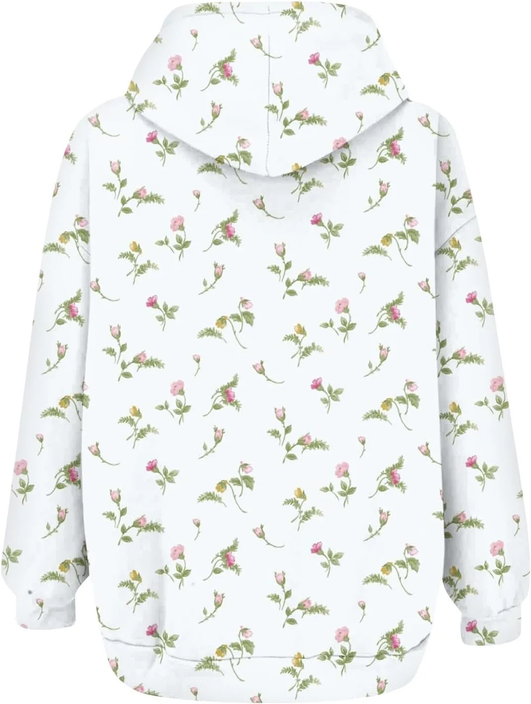 Women's Fashion Floral Print Zip Up Hoodies With Pockets, Casual Style, Long Sleeve, S-3XL