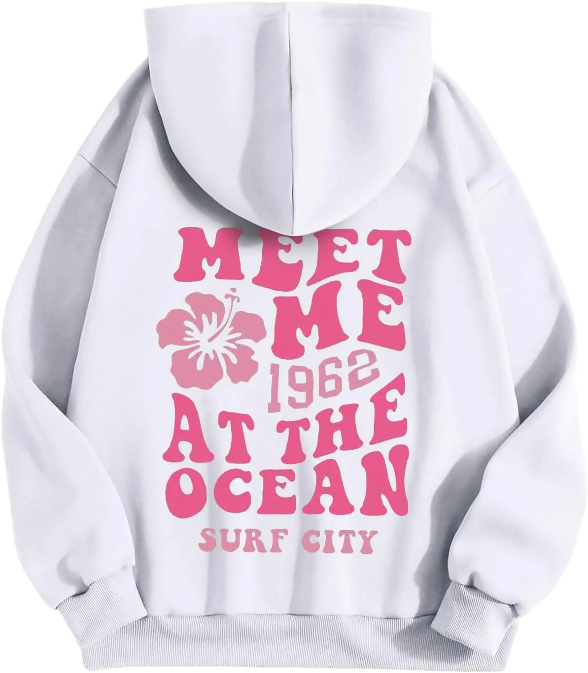 Womens Hoodies Long Sleeve Letter Print Warm Fall Winter Sweatshirts Oversized Hooded Pullover 2024 Trendy