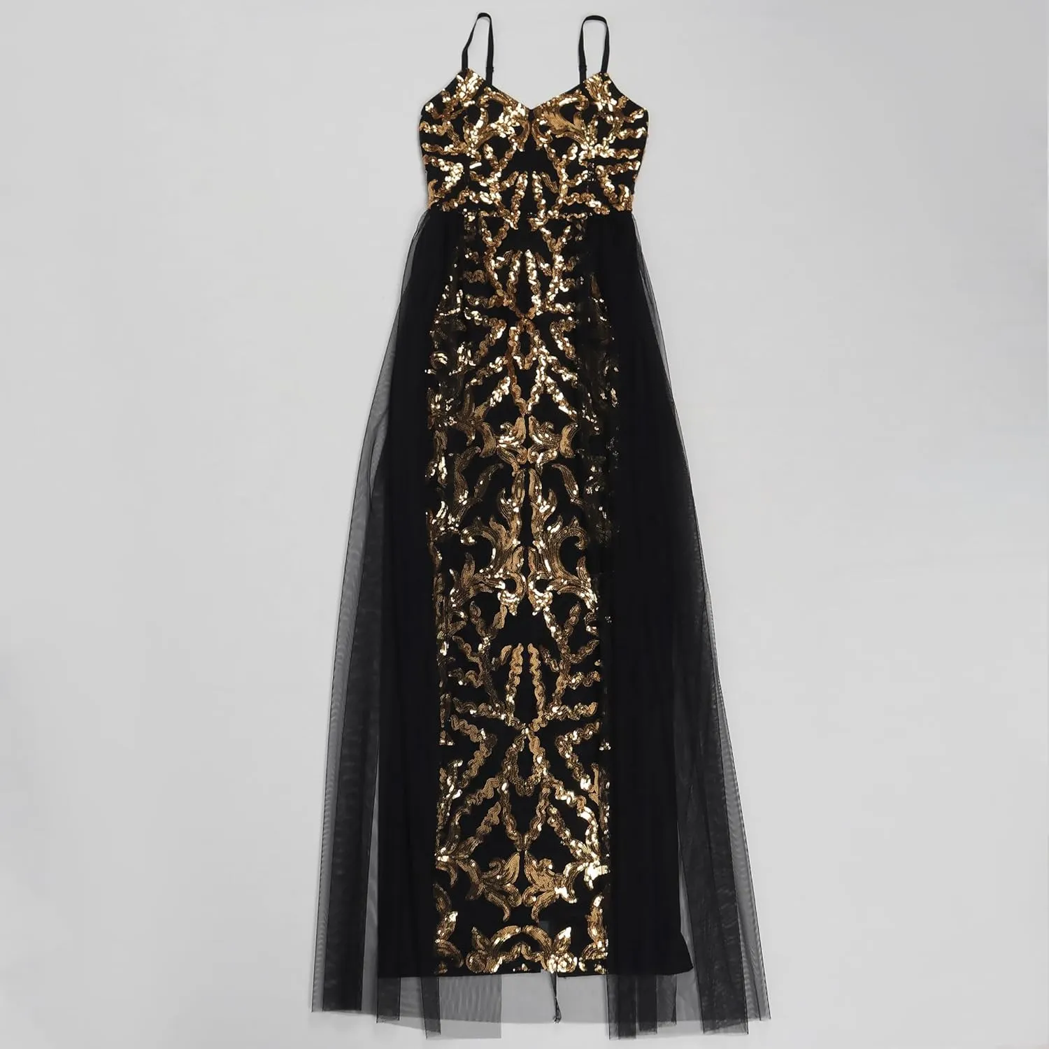 Women's Sexy Elegant Sparkly Sequins Party Club Night Bodycon Split Evening Dress