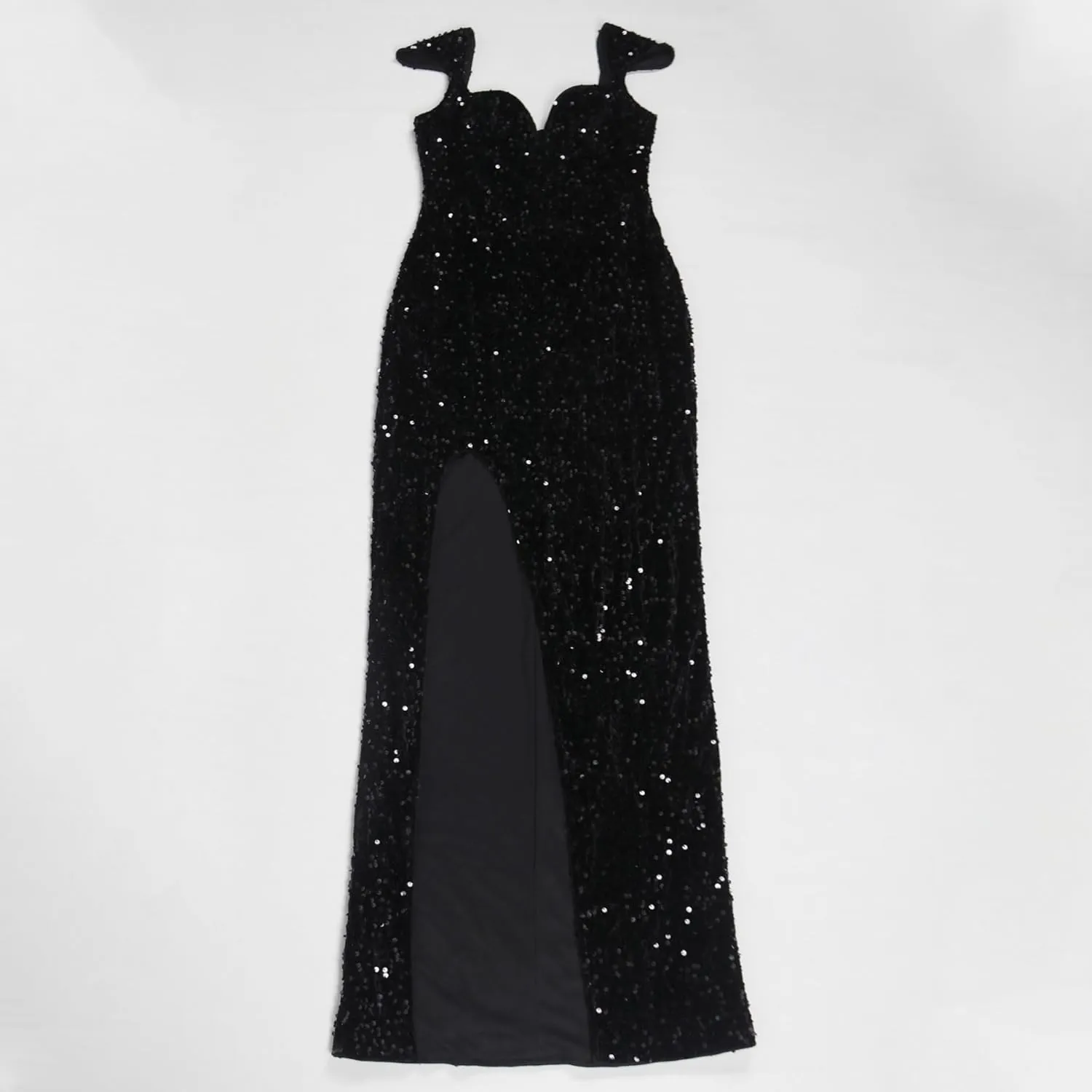 Women's Sexy Elegant Sparkly Sequins Party Club Night Bodycon Split Evening Dress