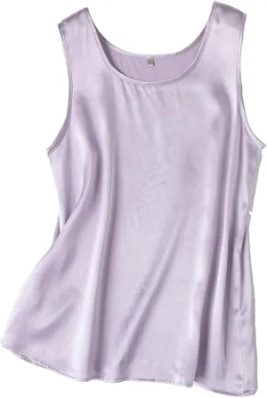 Women's Summer Silk Satin Camisole Tank Tops for Women Trendy Basic Sleeveless Camisole Vests
