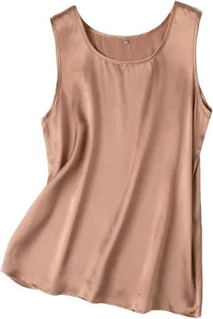 Women's Summer Silk Satin Camisole Tank Tops for Women Trendy Basic Sleeveless Camisole Vests