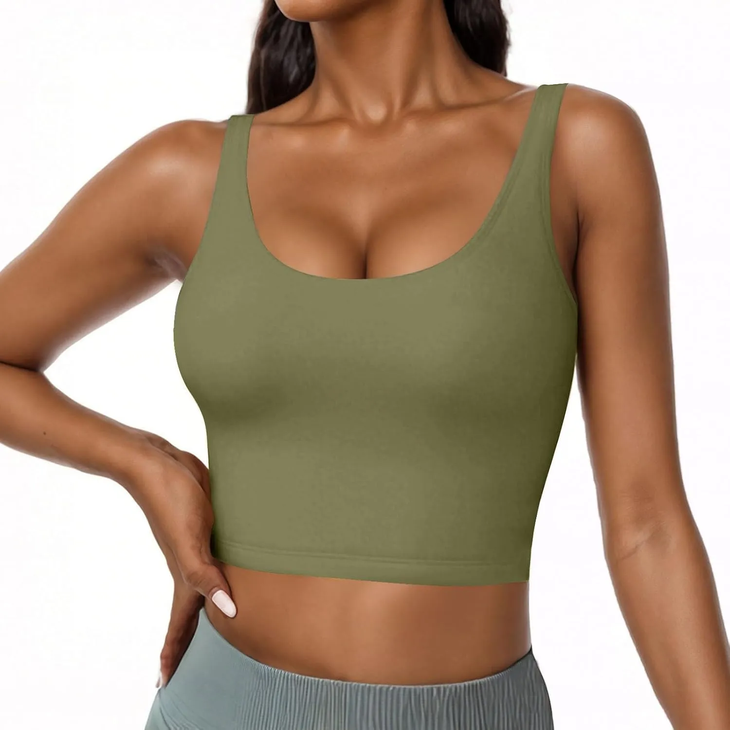 Womens Tank Tops with Built in Bra Padded Workout Loose Fit Camisole Trendy Summer Sleeveless Clothes