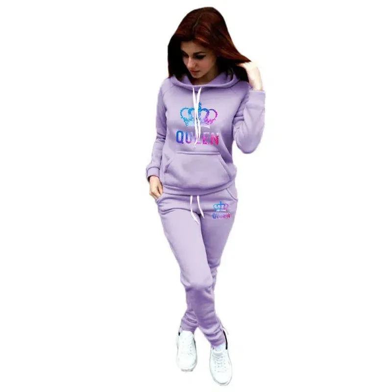 Womens Tracksuit  Hooded Sweatshirts And Jogging Pants Sets