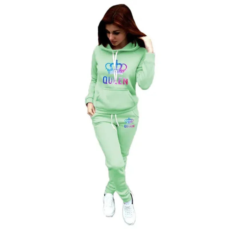 Womens Tracksuit  Hooded Sweatshirts And Jogging Pants Sets