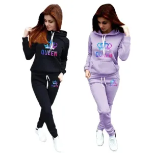 Womens Tracksuit  Hooded Sweatshirts And Jogging Pants Sets