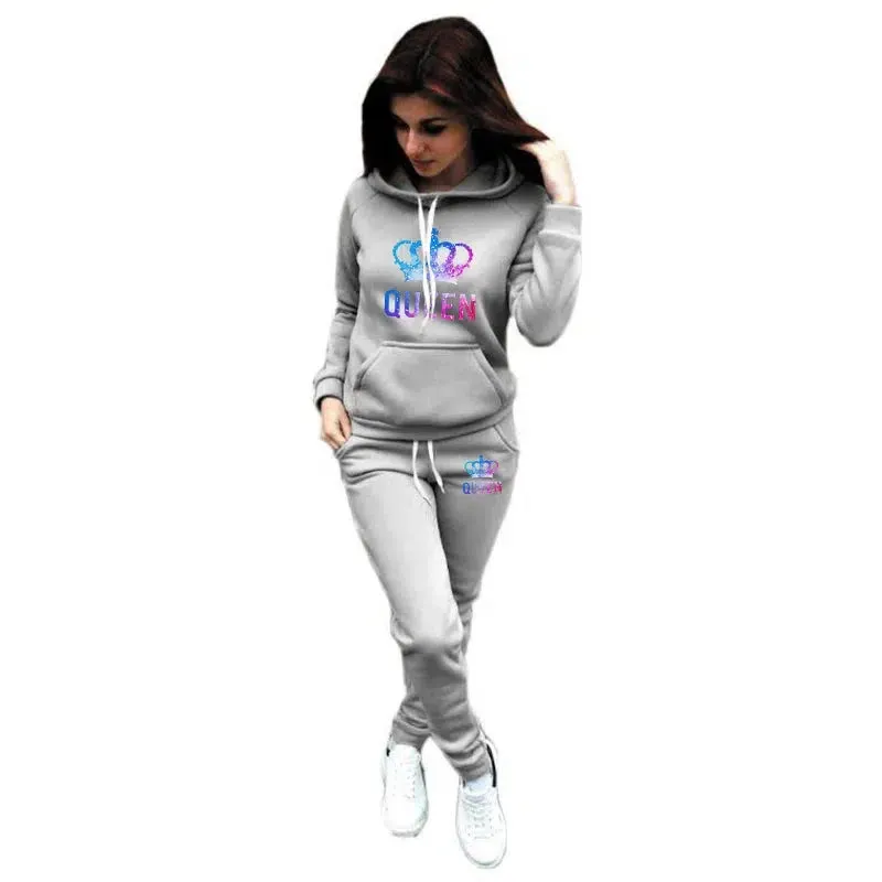Womens Tracksuit  Hooded Sweatshirts And Jogging Pants Sets